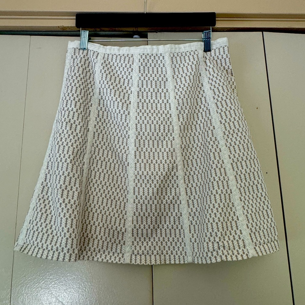 Proenza Schouler for Target Beige and Tan Geometric A-Line Skirt. Size 11